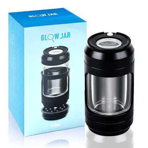 Magnifying LED stash jar