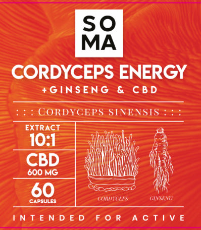 Cordyceps Energy + Ginseng & CBD Capsules